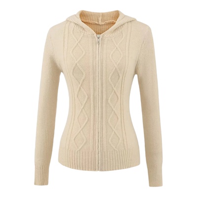 连帽针织衫女毛衣外套