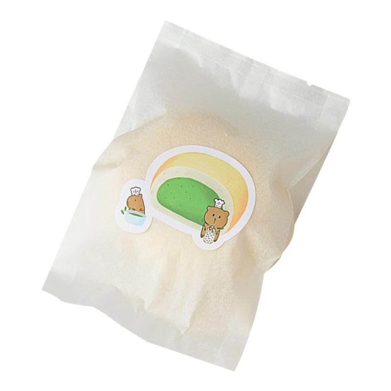 棉纸冰面包袋贴纸无印鲜花饼包装袋热封口机封袋烘焙食品袋可定制