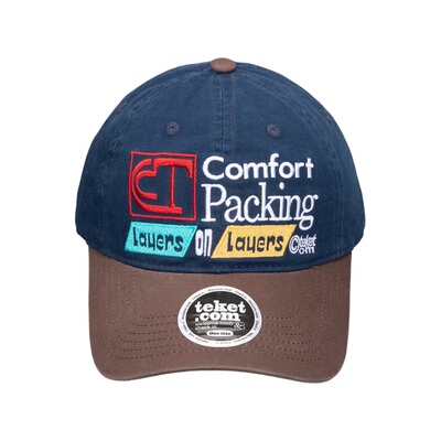 WORLWIDE韩国小众设计师款联名街头字母拼色棒球帽美式复古鸭舌帽