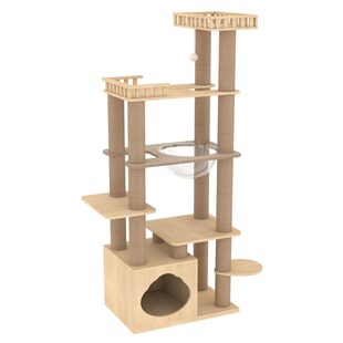大型猫爬架全实木太空舱猫塔猫咪猫窝猫树别墅太空舱猫跳台眺望台