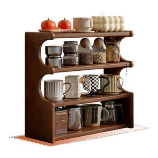 实木杯架桌面置物架防尘杯子收纳架餐桌台面咖啡杯水杯茶杯收纳柜