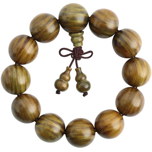 青陌 绿檀木佛珠手串正宗青檀男女108颗手链念珠小孔同料手工无蜡