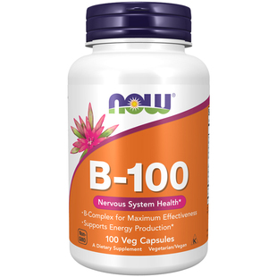 now诺奥复合维生素b100胶囊100粒维生素B1/b2/b3/b6/b12美国进口