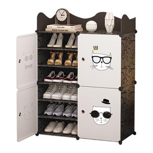 鞋架子简易家用门口置物架防尘鞋柜宿舍鞋收纳神器带柜门2025新款