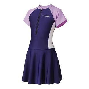 佑美儿童泳衣女童女孩中大童游泳衣2025新款连体初中生专业泳装夏