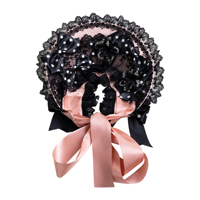 甜酷波点扁帽bnt蝴蝶结爱心发带