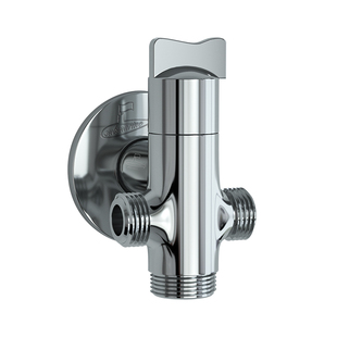 潜水艇一进三出全铜角阀四通分水器冷热水阀门带开关分水阀一分三