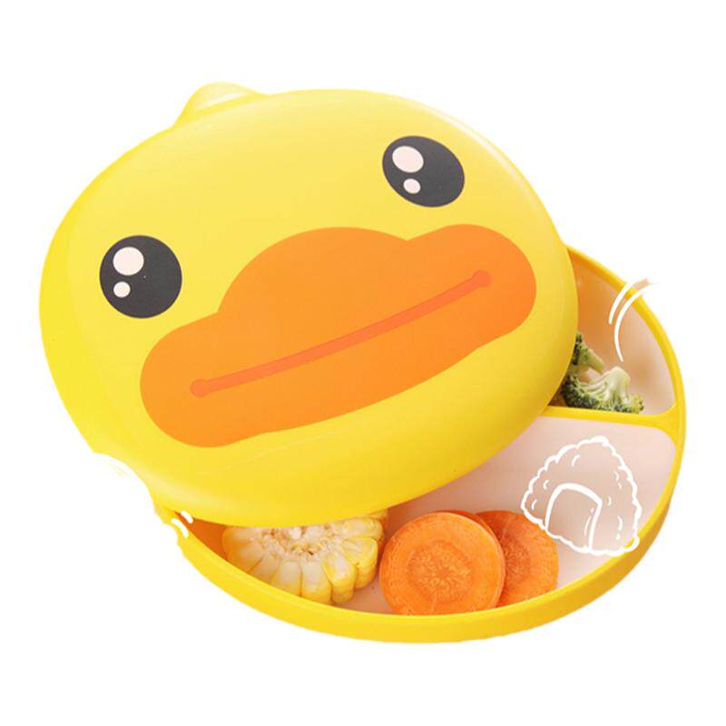 小黄鸭儿童硅胶餐盘分格餐具