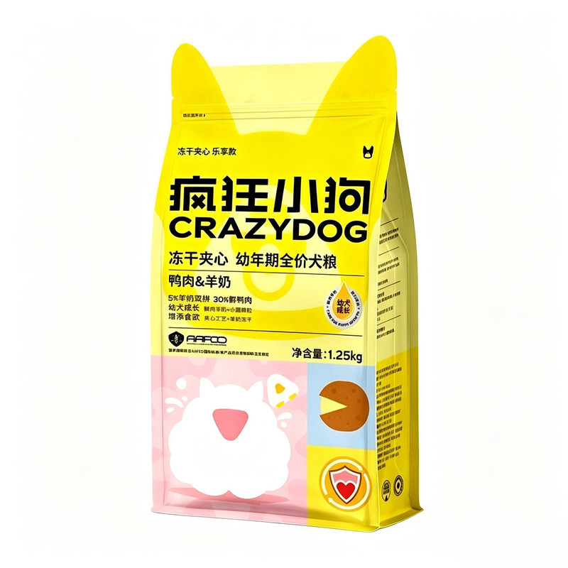 疯狂小狗冻干鸭肉羊奶幼犬狗粮