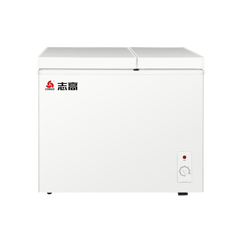 志高双温小冰柜家用小型冷藏冷冻两用一级能效商用大容量卧式冷柜