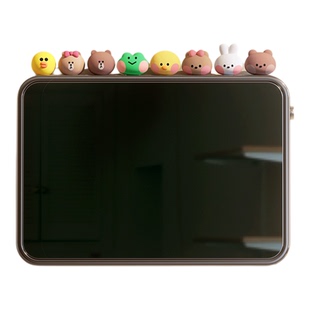 布朗熊可视门铃装饰摆件对讲电话开关入户玄关客厅墙上遮挡饰品