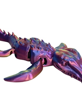 3D打印沧龙关节可动模型摆件