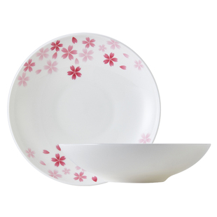 隆达骨瓷家用大盘子深盘菜盘圆盘好看饭盘面盘多种样式可选 微瑕