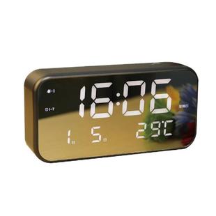 创意学生LED智能音乐闹钟多功能夜光简约静音床头数字电子台时钟