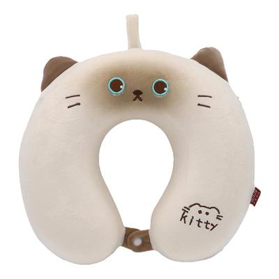 卡通可爱暹罗猫记忆棉U型枕旅行颈枕差旅办公u形枕护颈枕