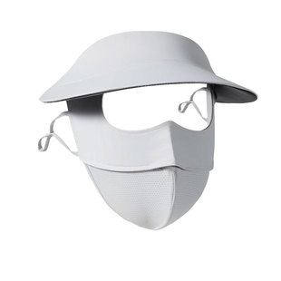 防晒面罩全脸防晒口罩防紫外线女透气遮阳脸基尼帽檐太阳户外脸罩