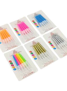 浪漫派对螺纹派对蜡烛生日蛋糕