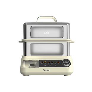 美的不锈钢电蒸锅多功能家用蒸菜可视蒸箱大容量智能预约2026新款