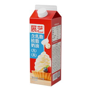 展艺淡乳脂植脂奶油家用烘焙专用