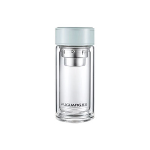 富光玻璃杯女高颜值夏季新款便携泡茶杯ins风双层隔热办公室水杯