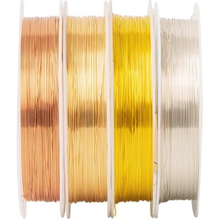 保色铜丝软线手工diy掐丝绕线材料缠花金属工艺品编织专用细铜线