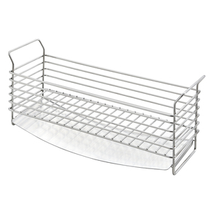 霜山304不锈钢海绵擦沥水架厨房台面百洁布抹布收纳架水槽置物架