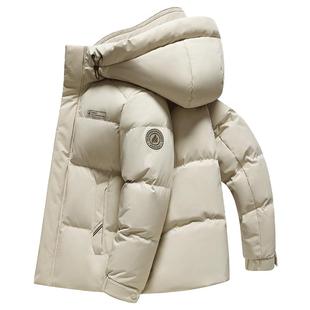 鸭鸭爸爸短款羽绒服男冬装2024新款中老年男士加厚保暖爷爷外套Y