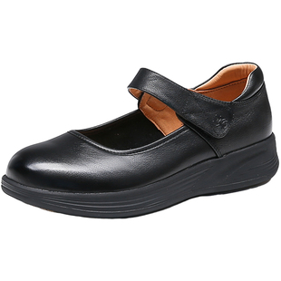蜘蛛王妈妈鞋软底老人鞋春季新款舒适百搭休闲鞋女款平底浅口单鞋