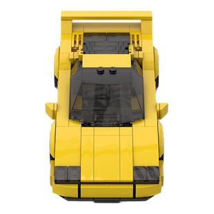 法拉利F40低趴跑车moc积木汽车模型小颗粒益智拼装Diy儿童玩具8格