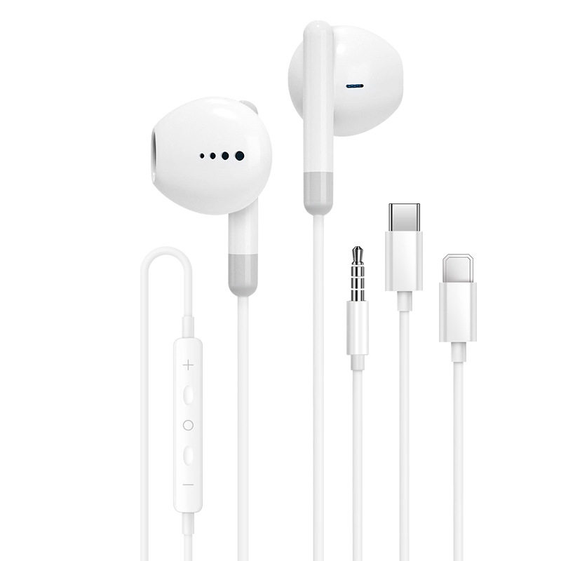 适用于iPhone线控蓝牙耳塞式耳机type-c华为安卓小米oppovivo入耳