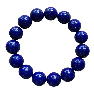 天然原矿阿富汗青金石单圈手链帝王青星空智者水晶手串女一物一图