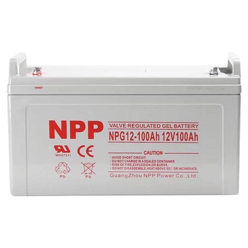 npp耐普NP12-100A太阳能胶体蓄电池12v65ah大容量房车电梯UPS电瓶