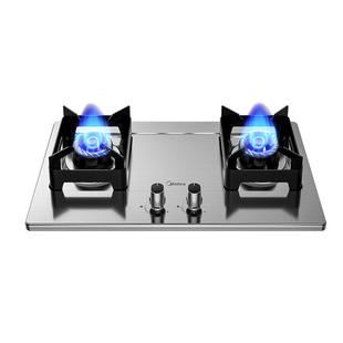 美的燃气灶双灶天然液化煤气家用台式嵌入式不锈钢官方旗舰店灶具