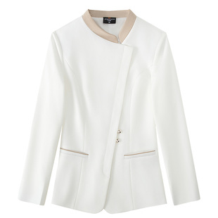 高档会所餐饮工作服秋装庭院餐厅私房菜服务员迎宾传菜上衣定制