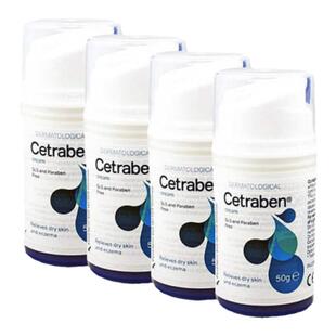 欧洲直邮Cetraben润肤霜柔润滑嫩水润柔软滋润补水保湿50g*4正品