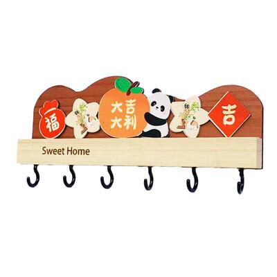 玄关入户门装饰挂钩挂件钥匙收纳玄关墙上创意可爱卡通ins装饰