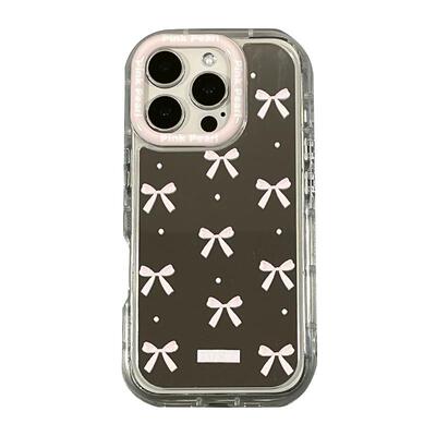 高级感粉色蝴蝶结手机壳