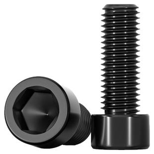 黑色304不锈钢光滑杯头内六角螺丝钉无滚花圆柱螺栓M2M3M4M5M6M8