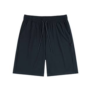 黑劲大码男装冰丝速干夏季透气凉感短裤休闲薄款胖子五分裤
