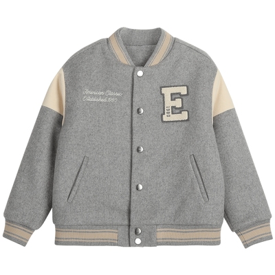 elandkids男女童学院风棒球服