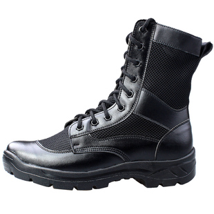夏季安保鞋男作战靴女款透气战术靴机场安检轻便保安靴防滑特训靴