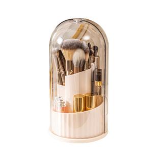 化妆刷收纳筒旋转防尘梳妆台化妆品收纳盒口红眼影置物架桌面笔筒