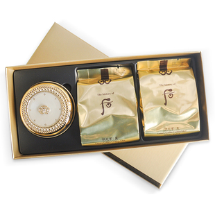 包邮 韩国专柜WHOO后黄金气垫BB霜 套盒 送2个替换芯BB霜保湿遮瑕