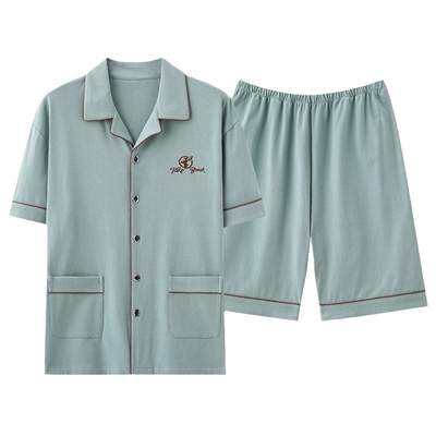 【浪莎】官方正品纯棉短袖睡衣男