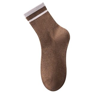 新疆棉袜子女款秋冬季运动防臭中筒袜条纹棉袜女士春秋抗起球长袜