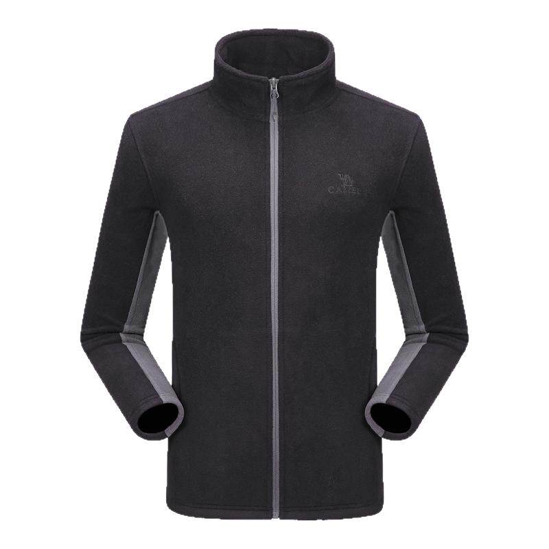 骆驼户外抓绒衣男秋冬季摇粒绒双面加绒冲锋衣内胆立领防风外套女