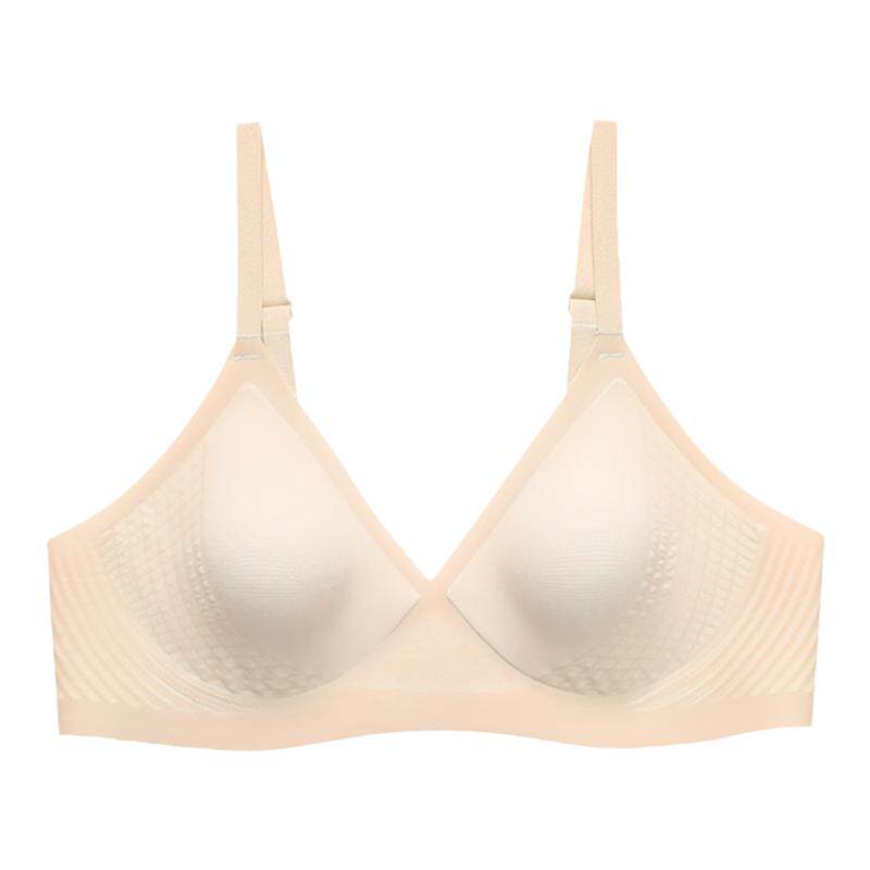 夏季轻薄款无痕内衣女小胸大胸显小收副乳透气无钢圈性感文胸超薄