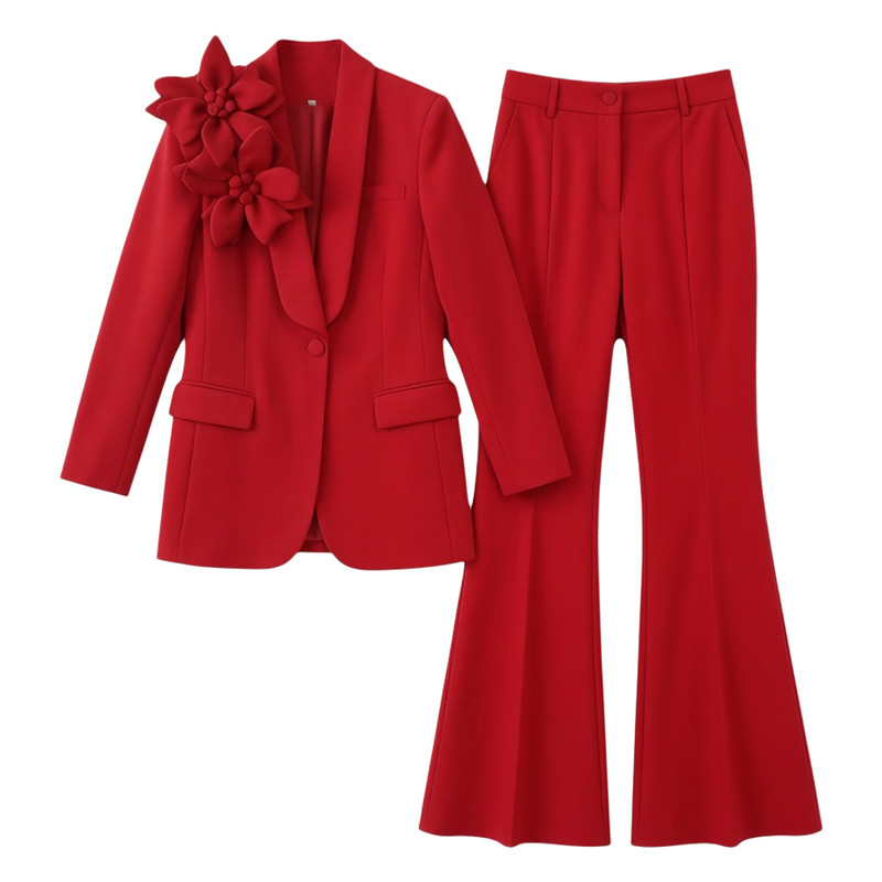 2026春夏立体花西服礼服两件套