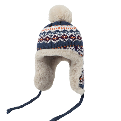 IIING帽控民族风拼色针织雷锋帽