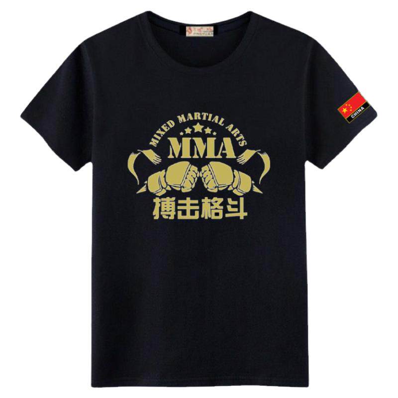 泰拳训练服播求短袖t恤搏击跆拳道拳击散打格斗儿童武术练功服夏